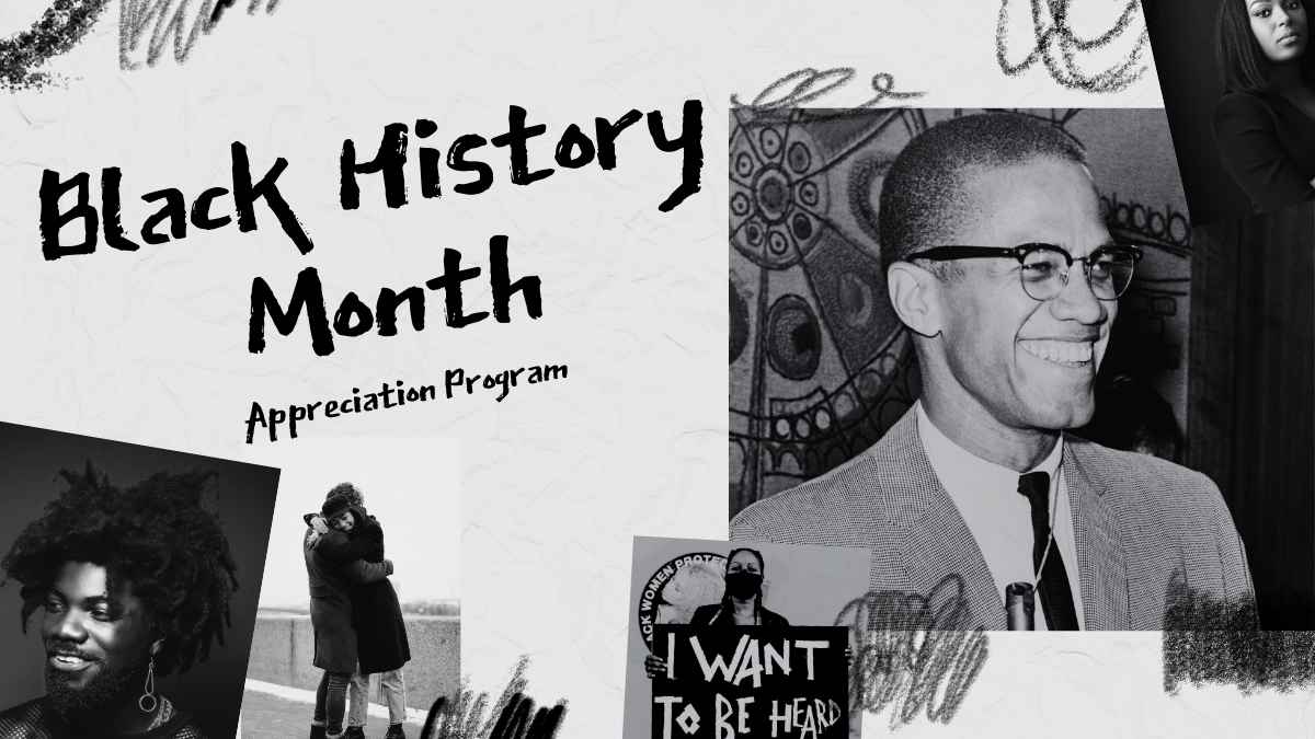Grunge Black History Month Appreciation Program Preview