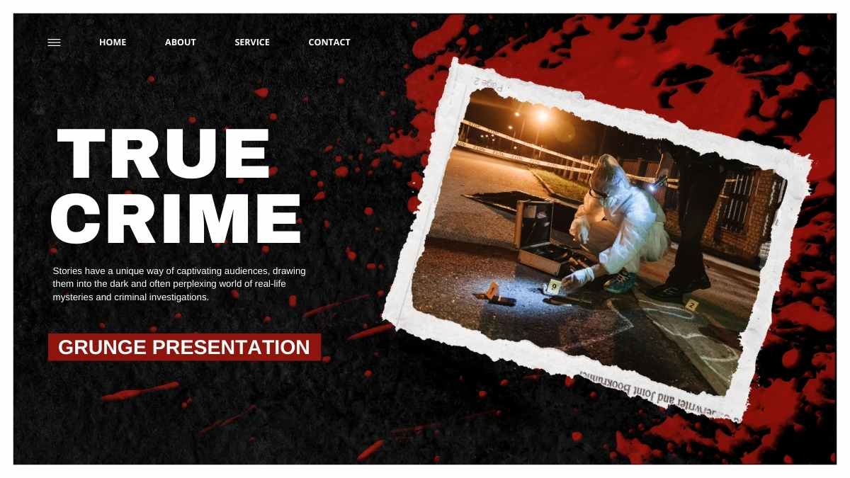 Grunge True Crime Slides Preview