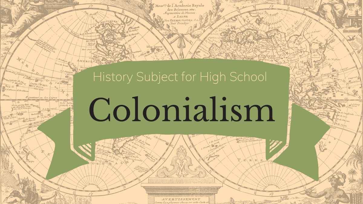 History Subject for High School Colonialism Beige and Brown Vintage Educational Slides Preview