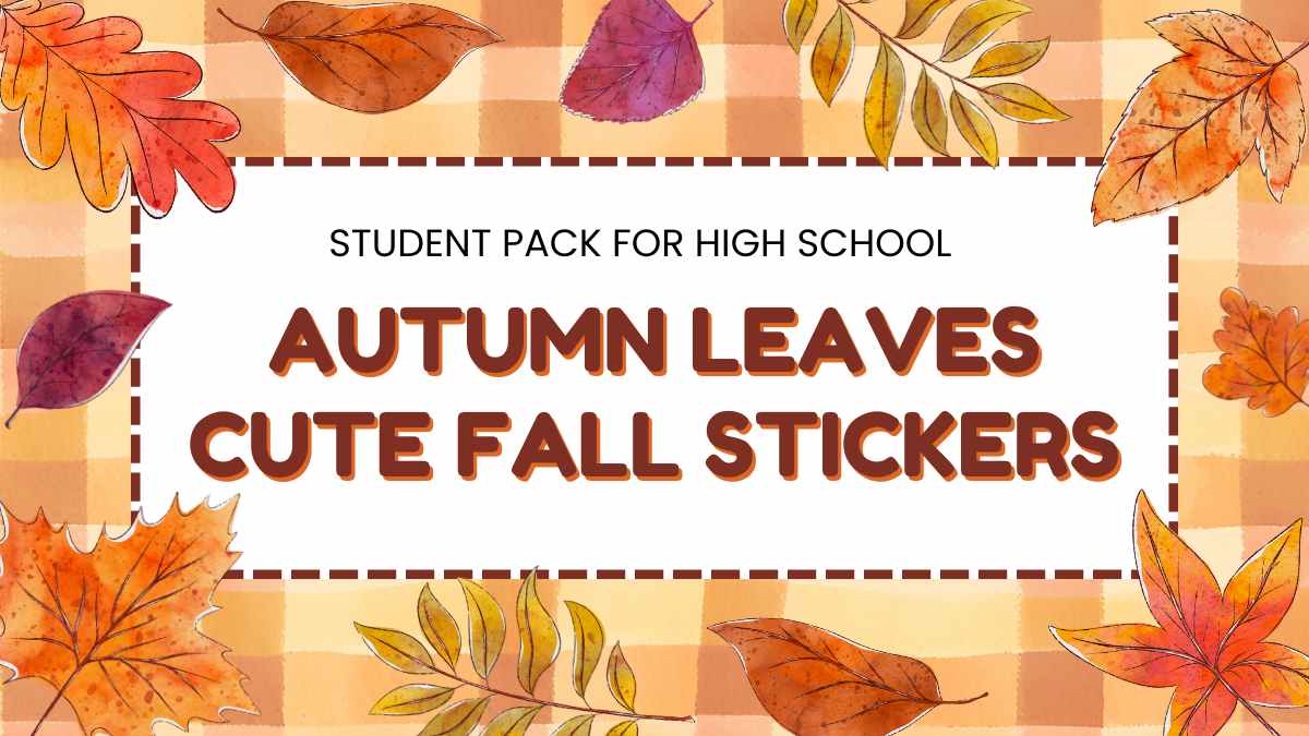 Illustrated Autumn Leaves Cute Fall Stickers – Student Pack for High School Preview
