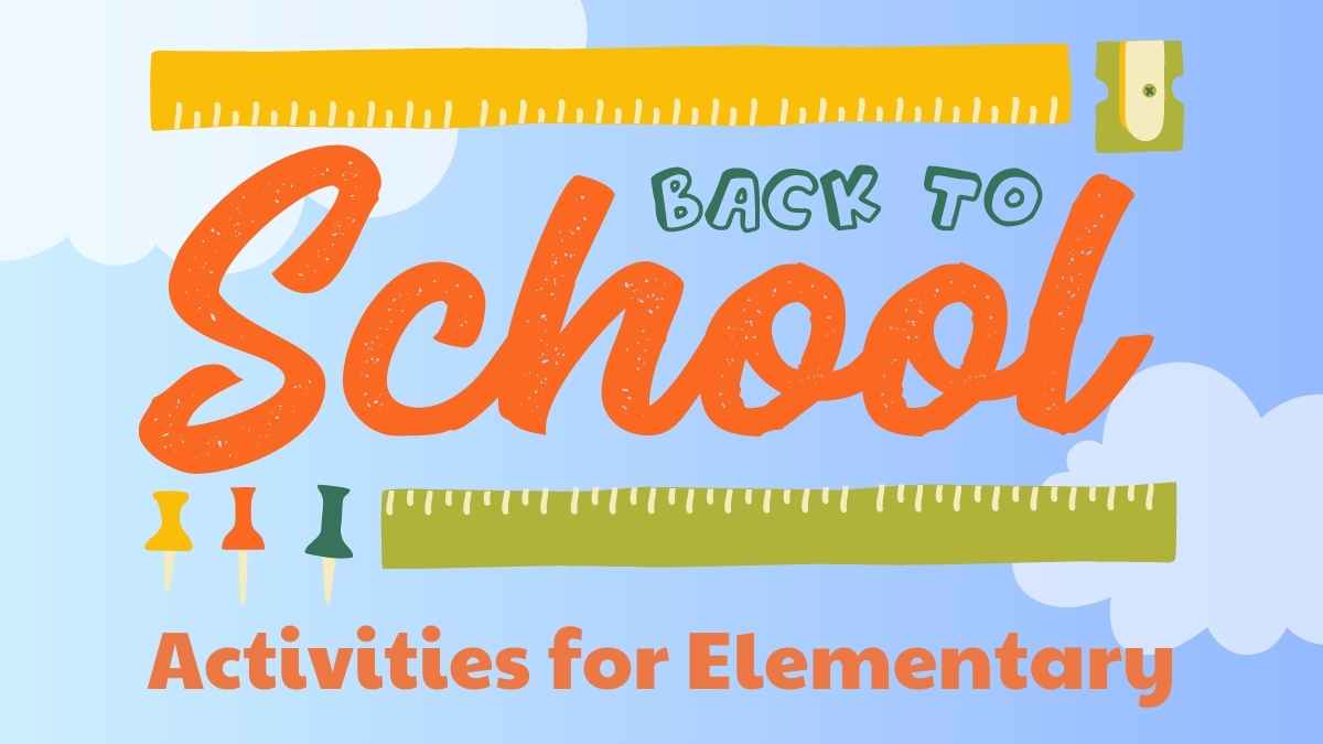 Illustrated Back to School Activities for Elementary Slides Preview