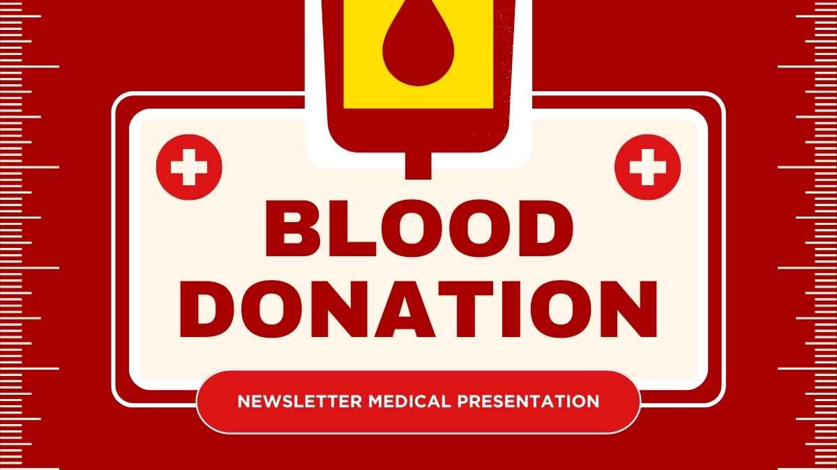 Illustrated Blood Donation Newsletter Slides Preview