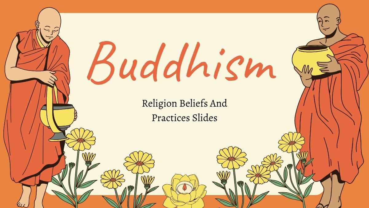 Illustrated Buddhism Religion Beliefs And Practices Slides Preview