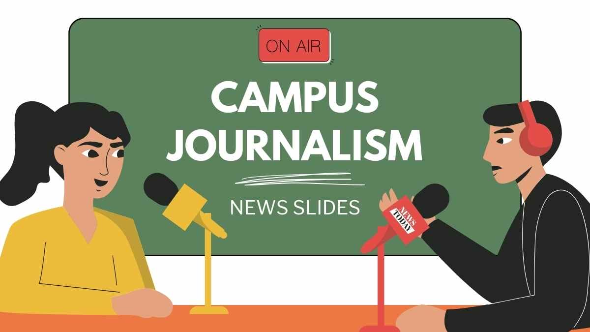 Illustrated Campus Journalism News Slides Preview