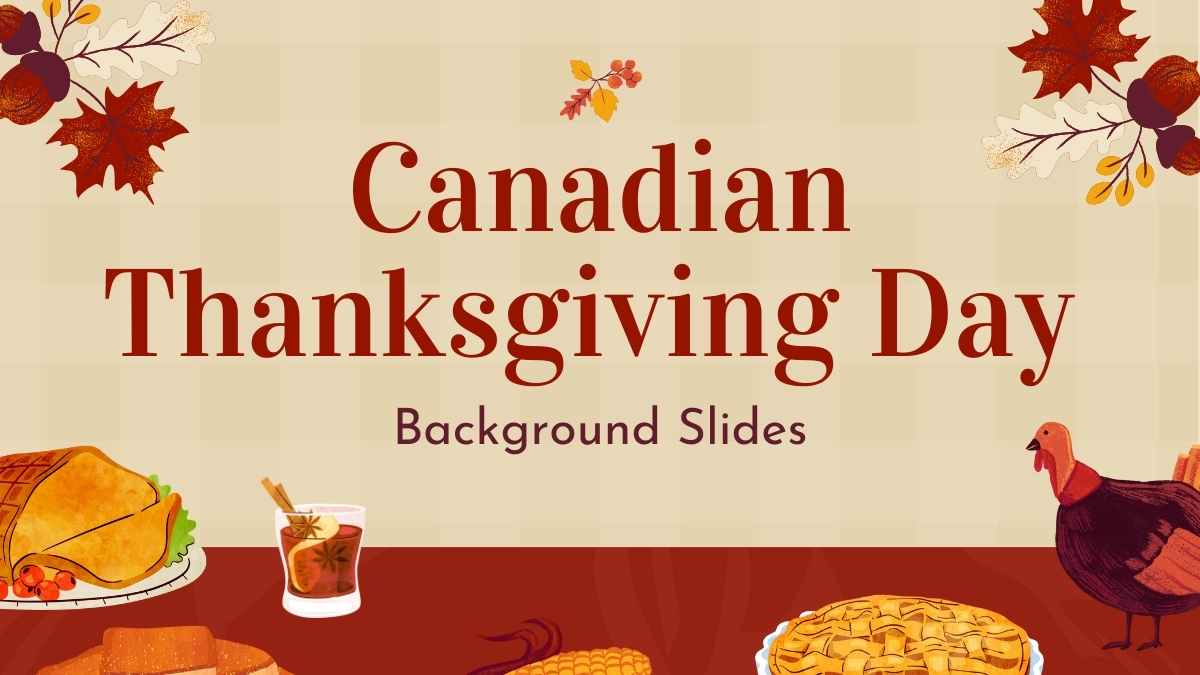 Illustrated Canadian Thanksgiving Day Background Slides Preview