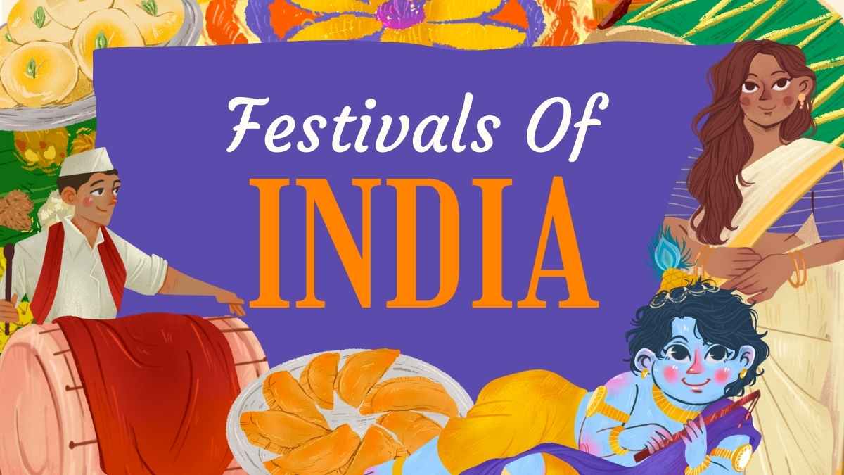 Illustrated Festivals Of India Slides Preview