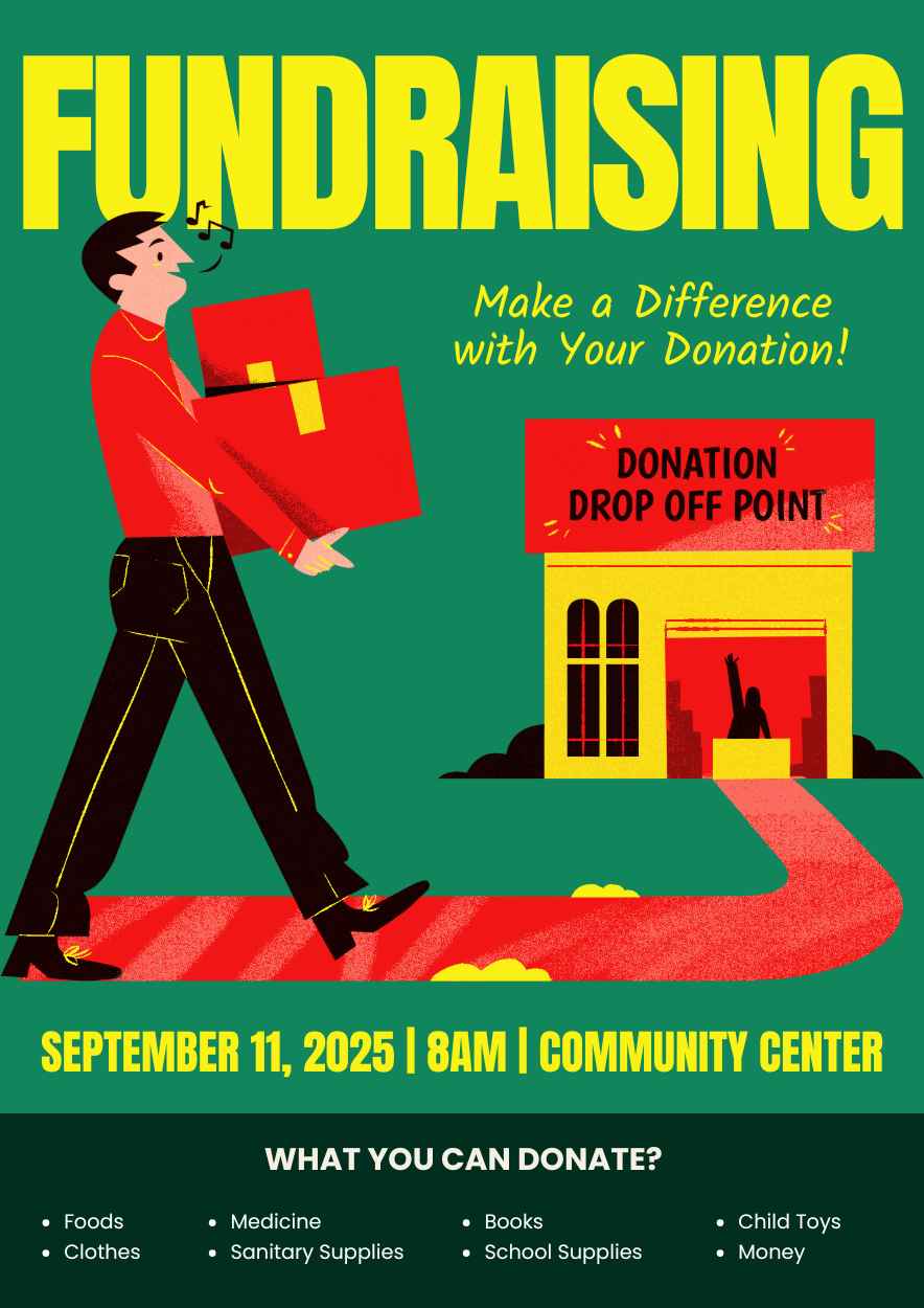 Illustrated Fundraising Poster Preview