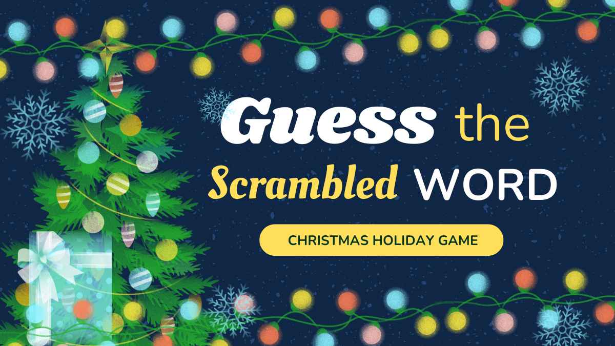 Illustrated Guess the Scrambled Word Christmas Holiday Game Preview