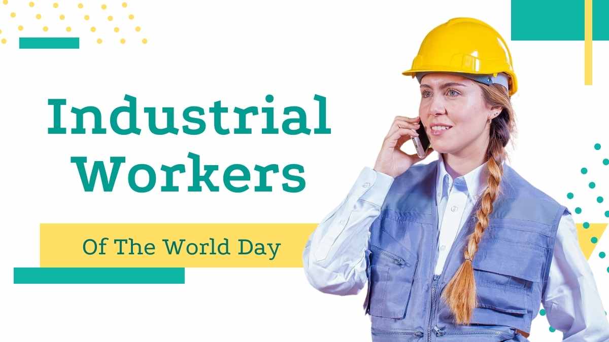 Illustrated Industrial Workers Of The World Day Slides Preview