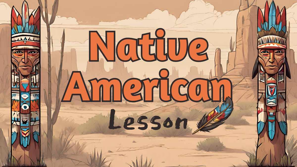 Illustrated Native American Lesson Slides Preview