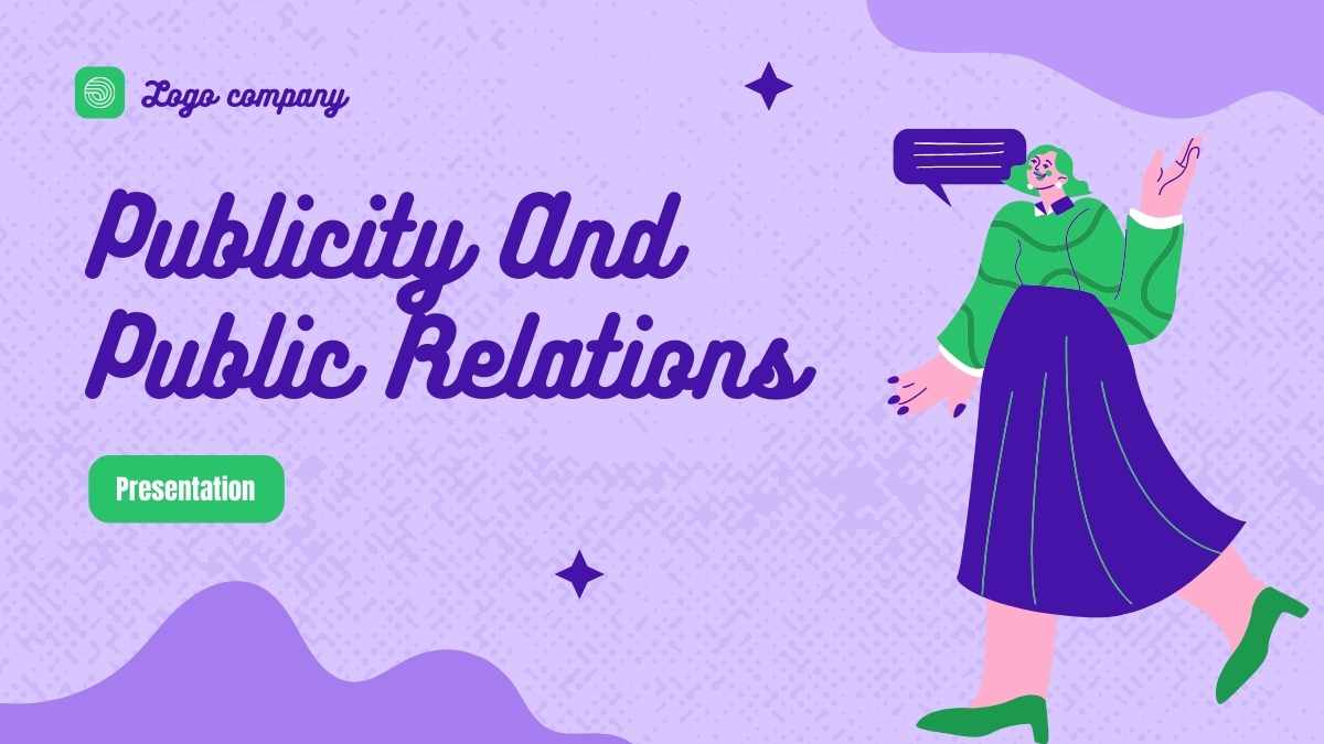 Illustrated Publicity And Public Relations Slides Preview