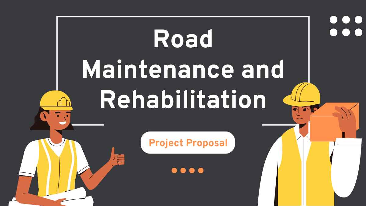 Illustrated Road Maintenance and Rehabilitation Project Proposal Preview