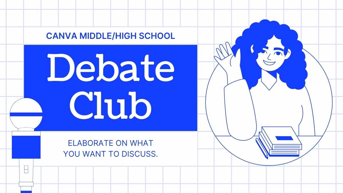 Illustrated School Debate Club Slides Preview