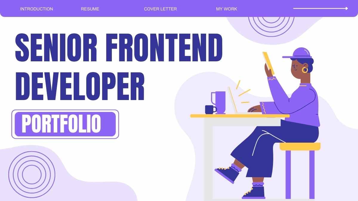 Illustrated Senior Frontend Developer Portfolio Preview