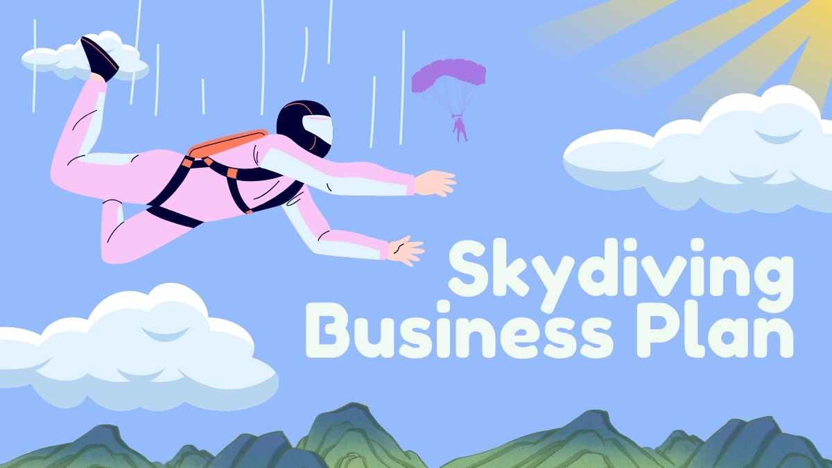 Illustrated Skydiving Business Plan Slides Preview