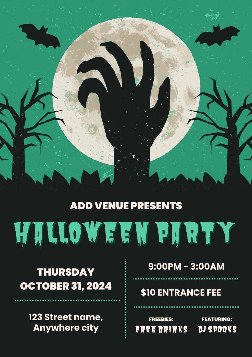 Illustrated Spooky Halloween Party Invitation Preview