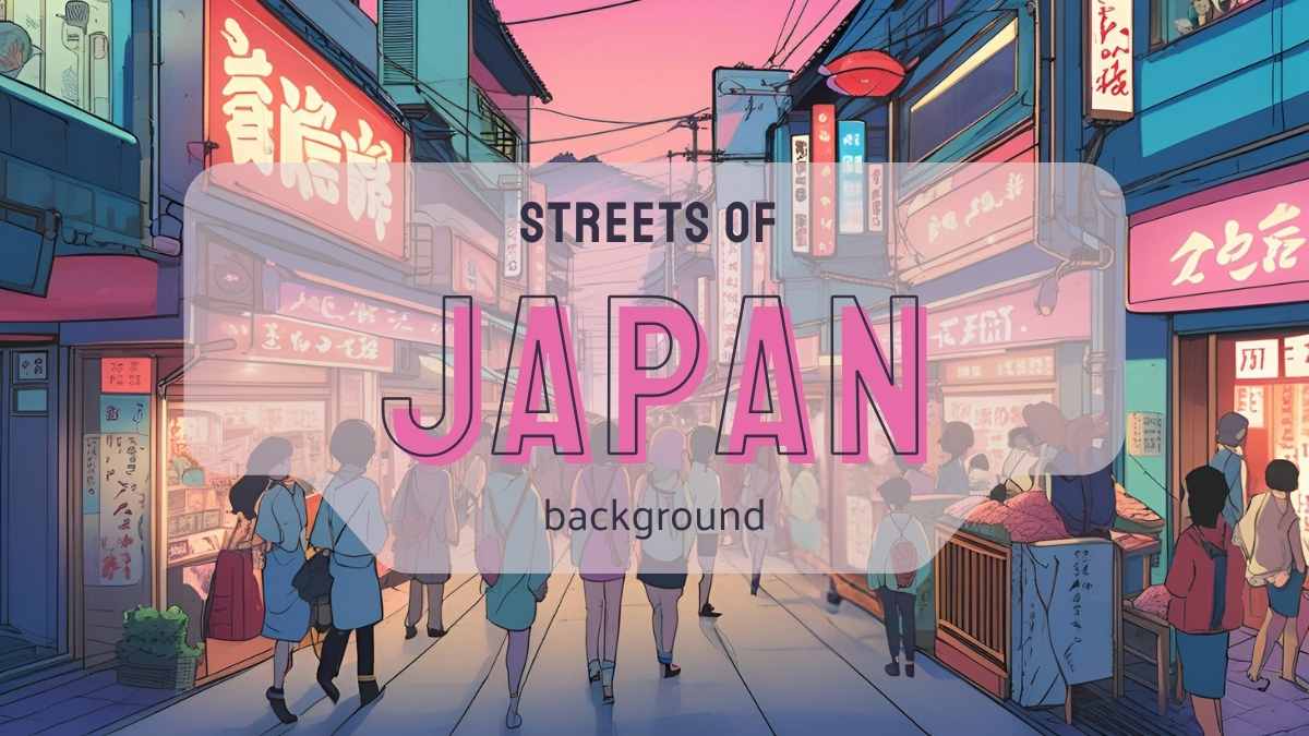 Illustrated Streets of Japan Background Preview
