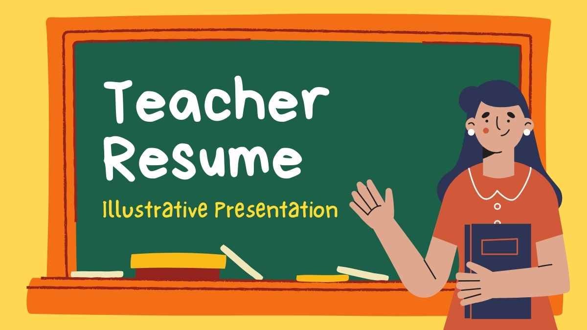 Illustrated Teacher Resume Slides Preview