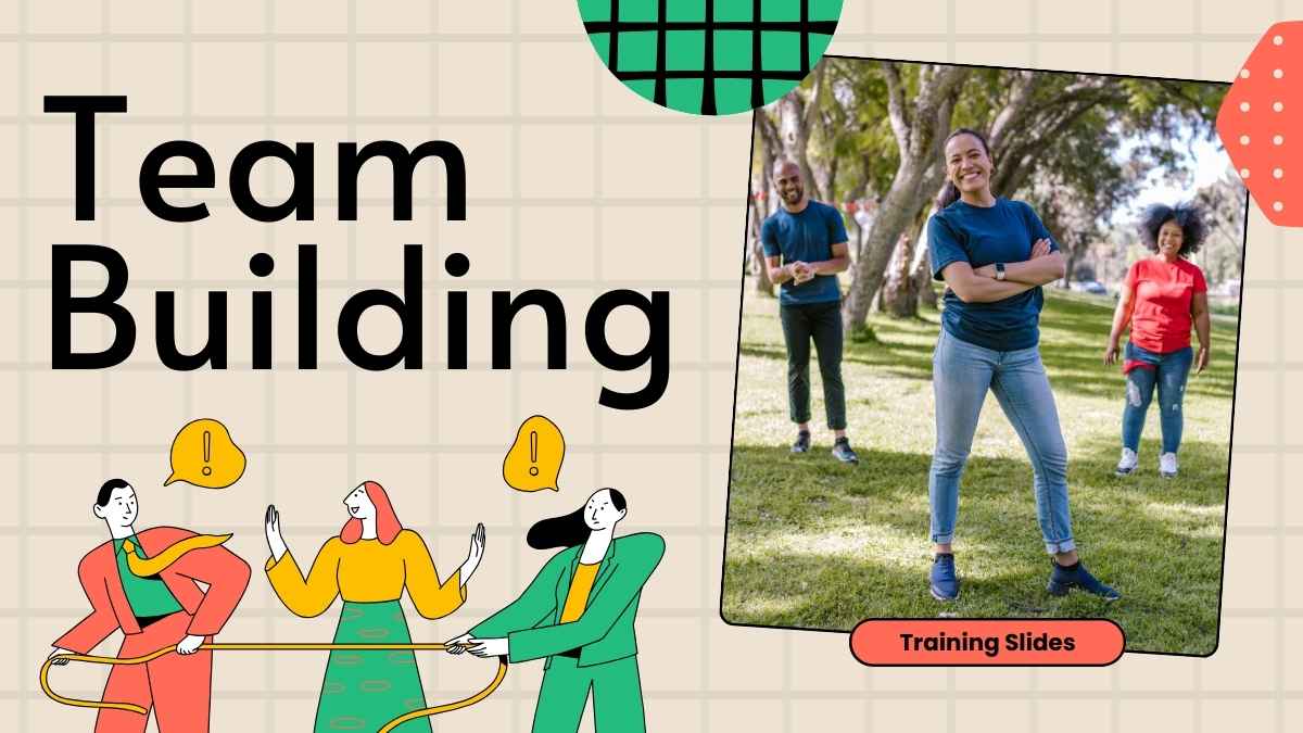 Illustrated Team Building Training Slides Preview