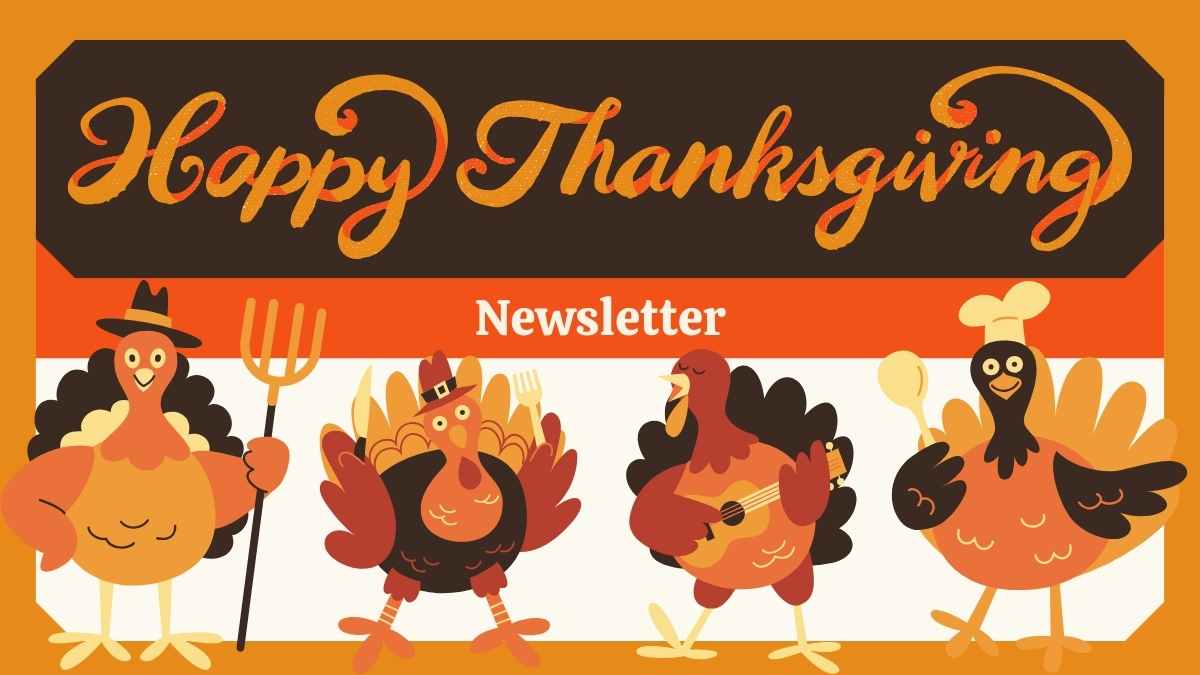 Illustrated Thanksgiving Newsletter Slides Preview