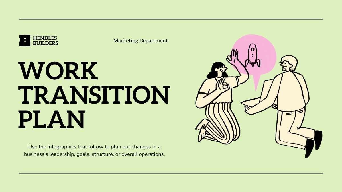 Illustrated Work Transition Plan Slides Preview
