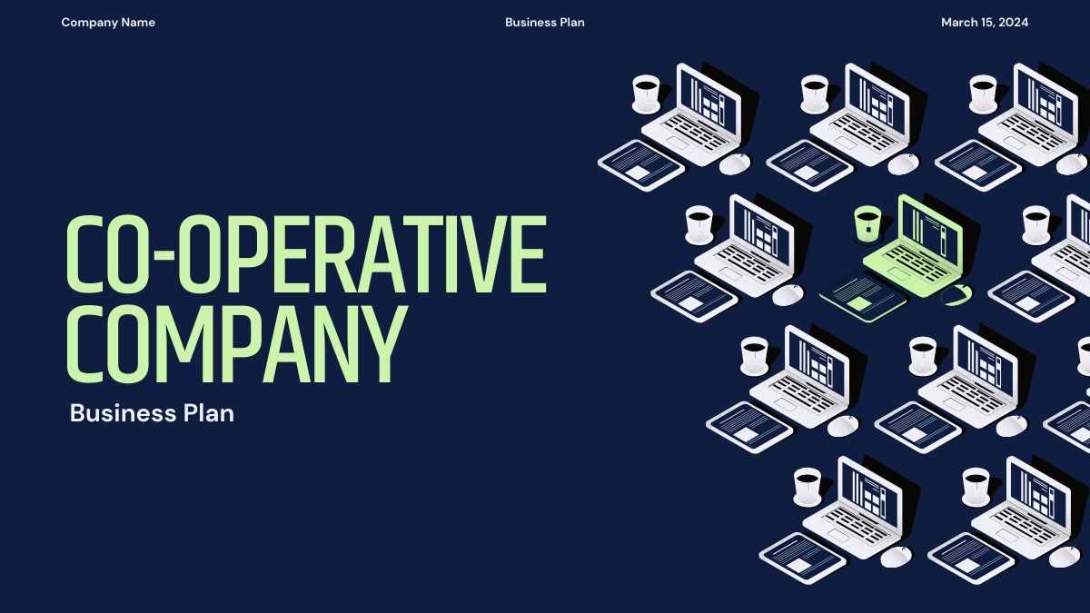 Isometric Co-operative Company Business Plan Slides Preview