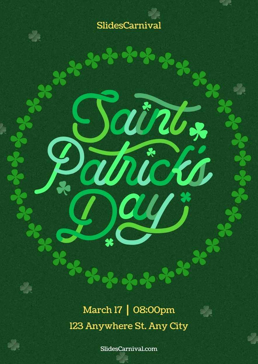 Lettering St. Patricks Day Flyer Preview