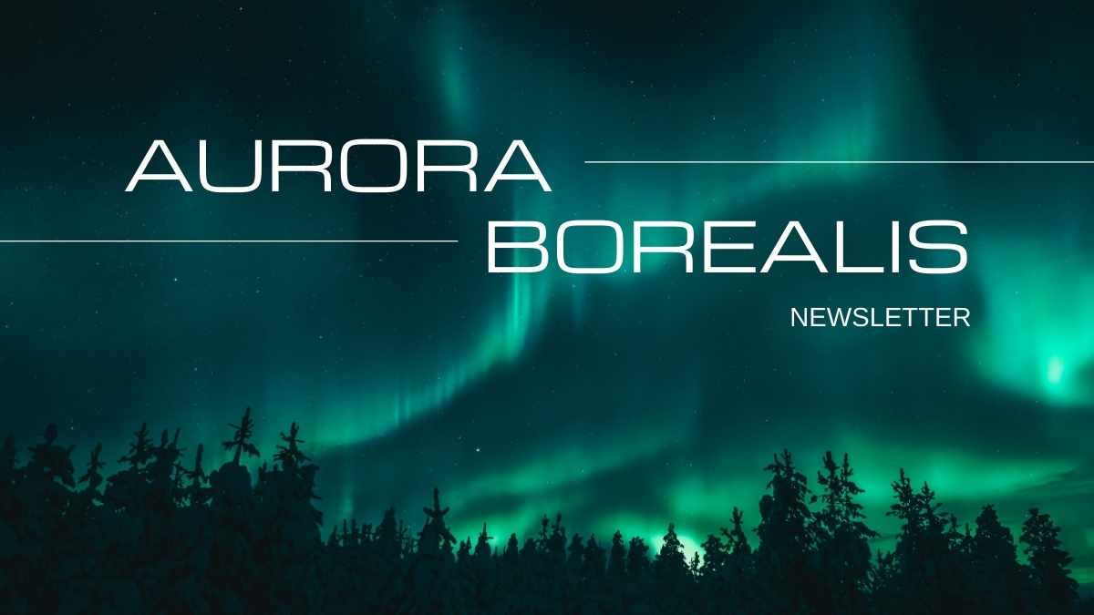 Cool Minimal Aurora Borealis Newsletter Slides Preview