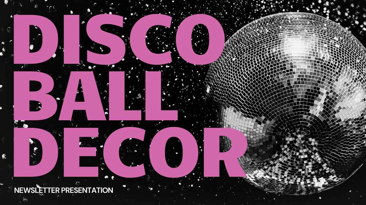 Minimal Disco Ball Decor Newsletter Preview