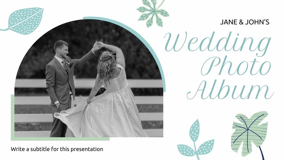 Minimal Floral Wedding Photo Album Preview