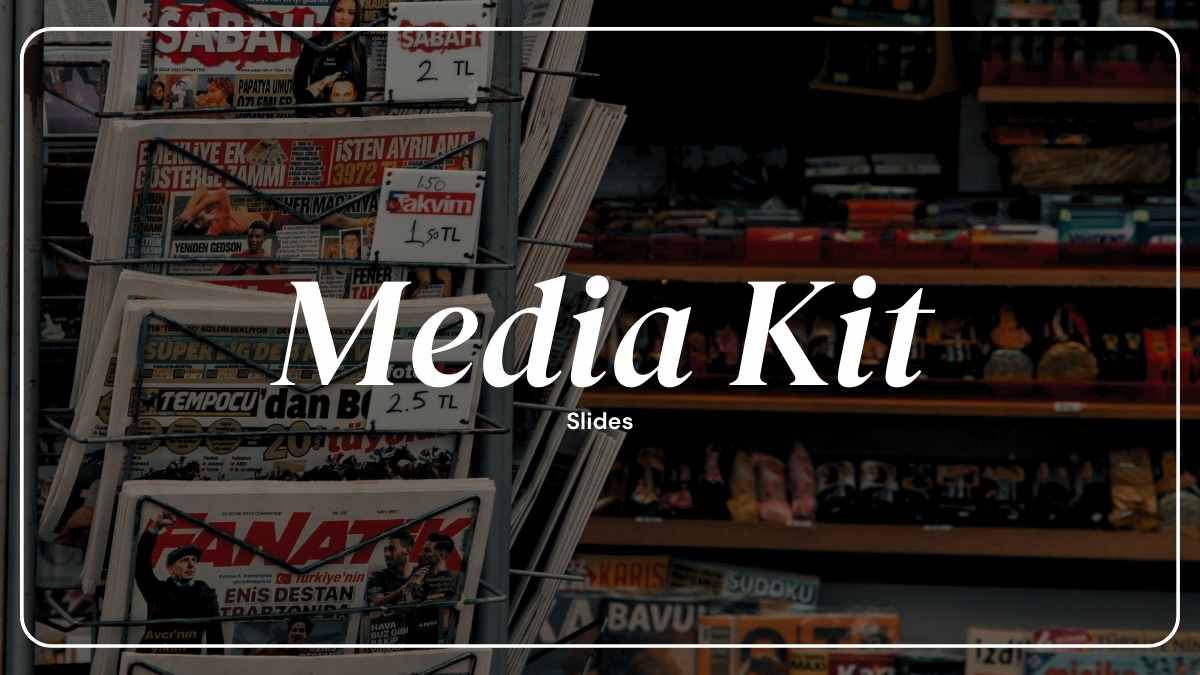 Minimal Media Kit Slides Preview