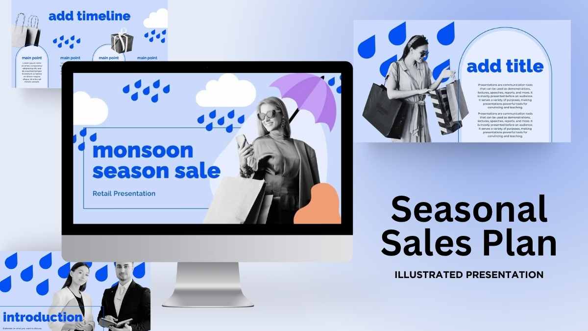 Minimal Monsoon Season Sale Slides Preview