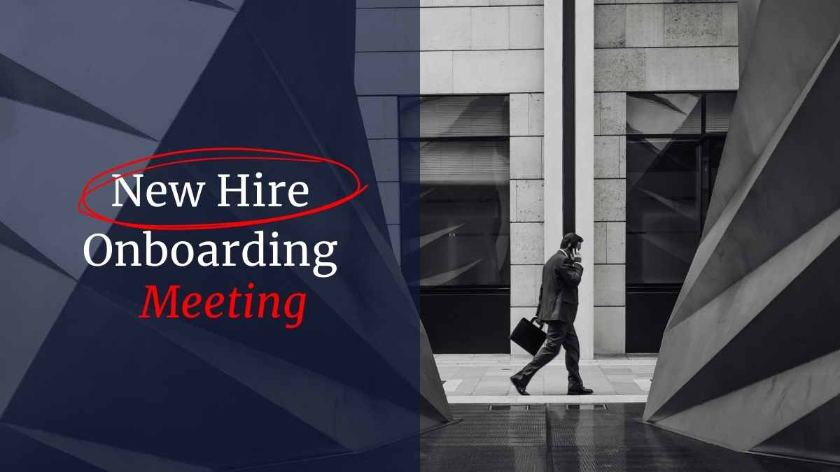 Minimal New Hire Onboarding Meeting Slides Preview