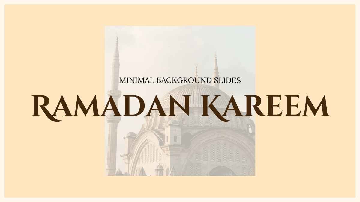 Minimal Ramadan Kareem Background Slides Preview