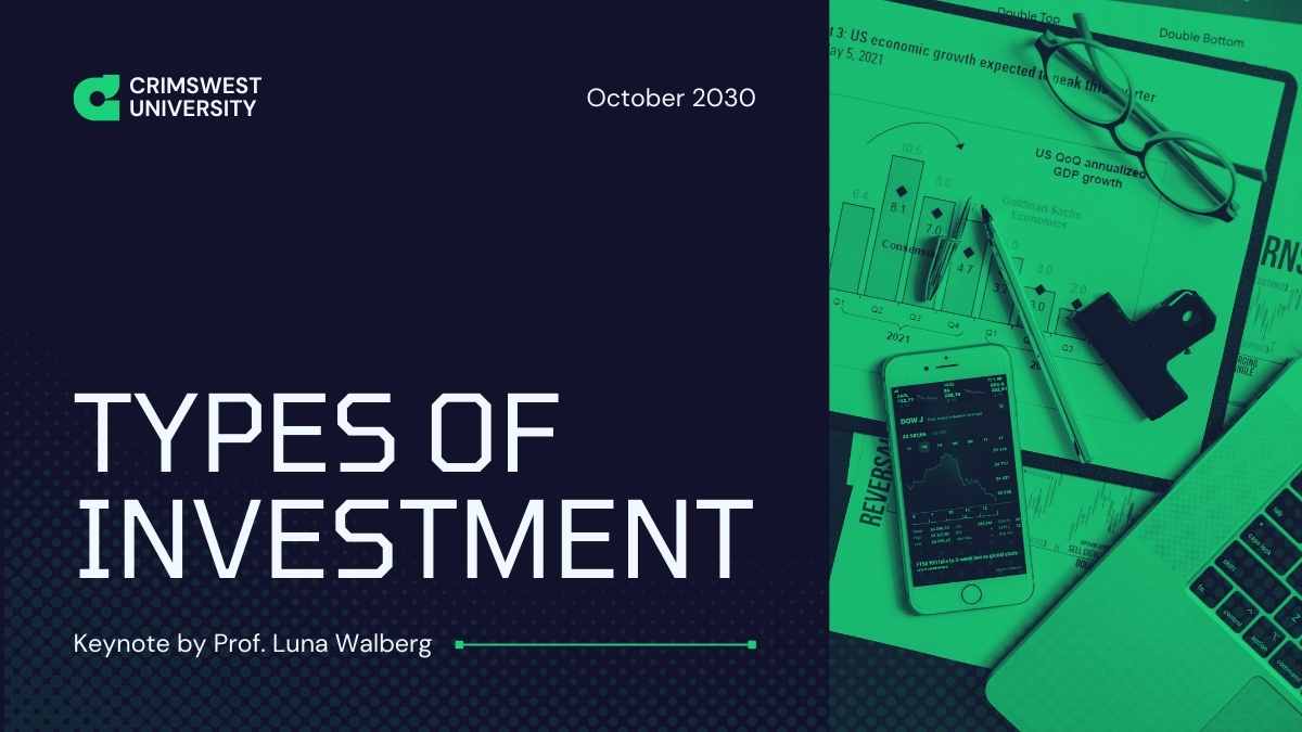 Minimal Types Of Investment Lesson Slides Preview