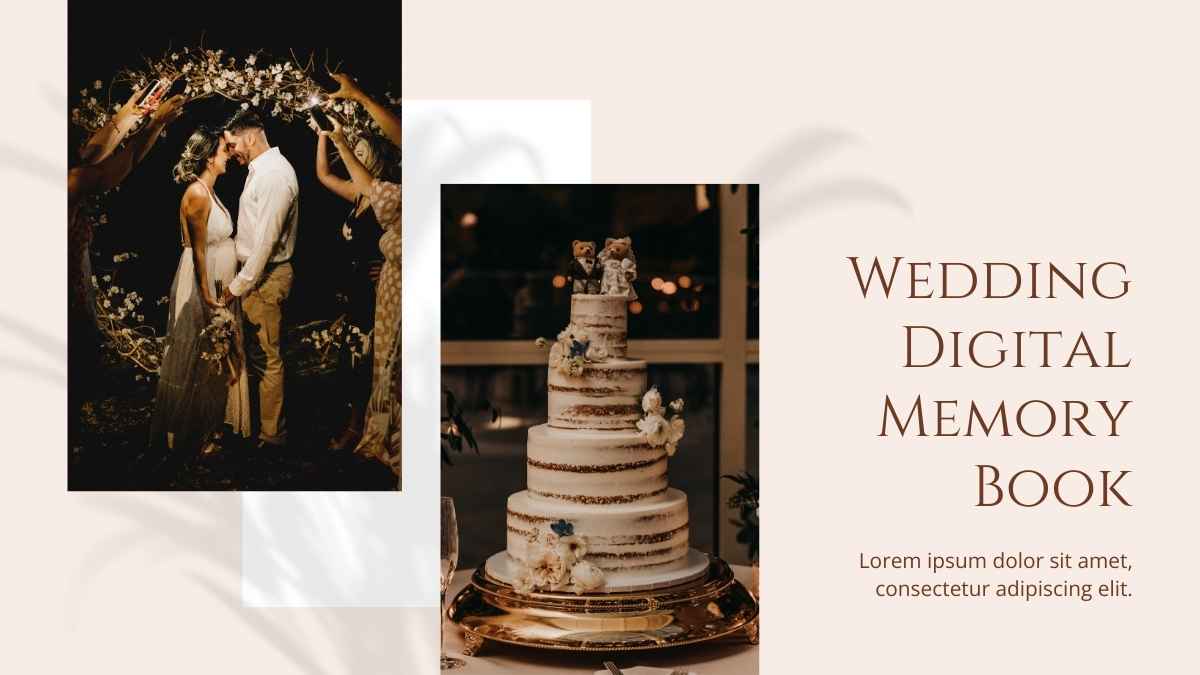 Minimal Wedding Digital Memory Book Slides Preview