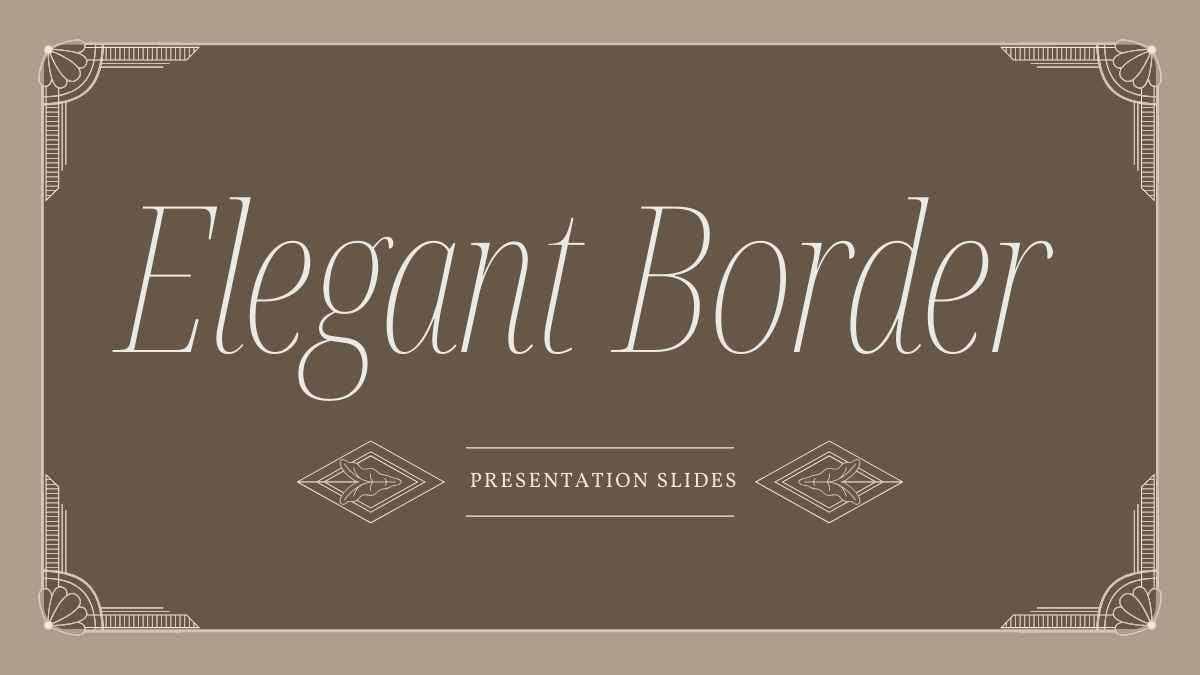 Mocha Mousse Elegant Border Slides Preview