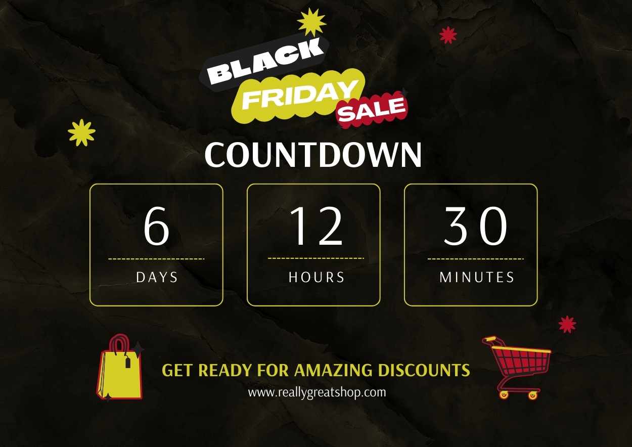 Modern Black Friday Countdown Poster Preview