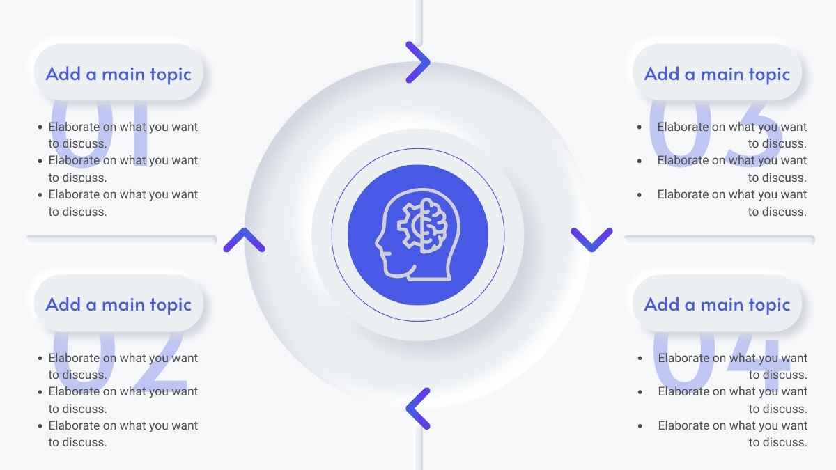 Circular Process Flow White Infographic Preview