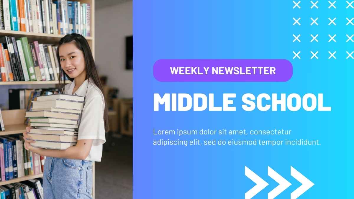 Modern Geometric Middle School Weekly Newsletter Preview