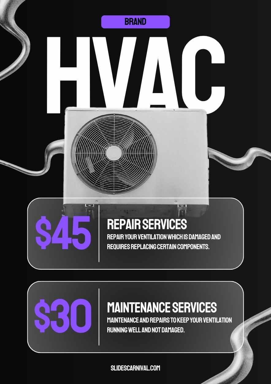 Modern HVAC Advertising Flyer Preview