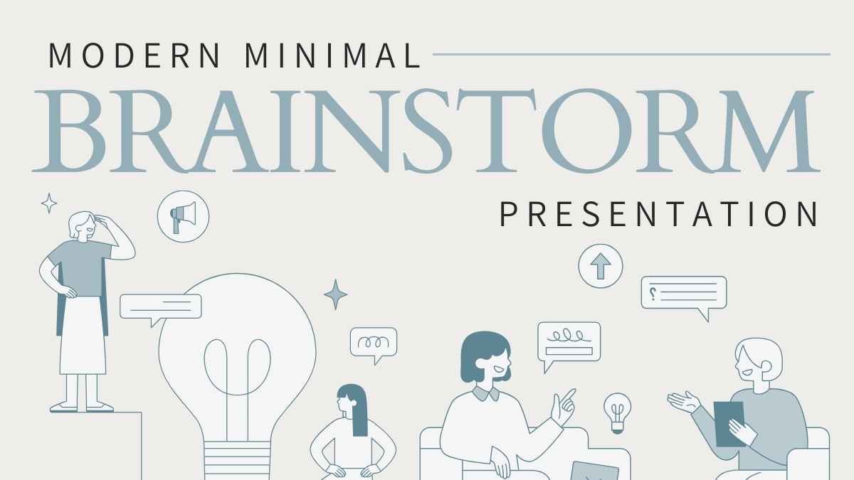 Modern Minimal Brainstorm Slides Preview