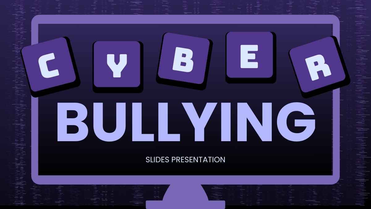 Modern Minimal Cyber Bullying Slides Preview