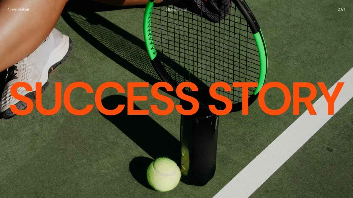 Modern Minimal Sports Agency Success Story Slides Preview