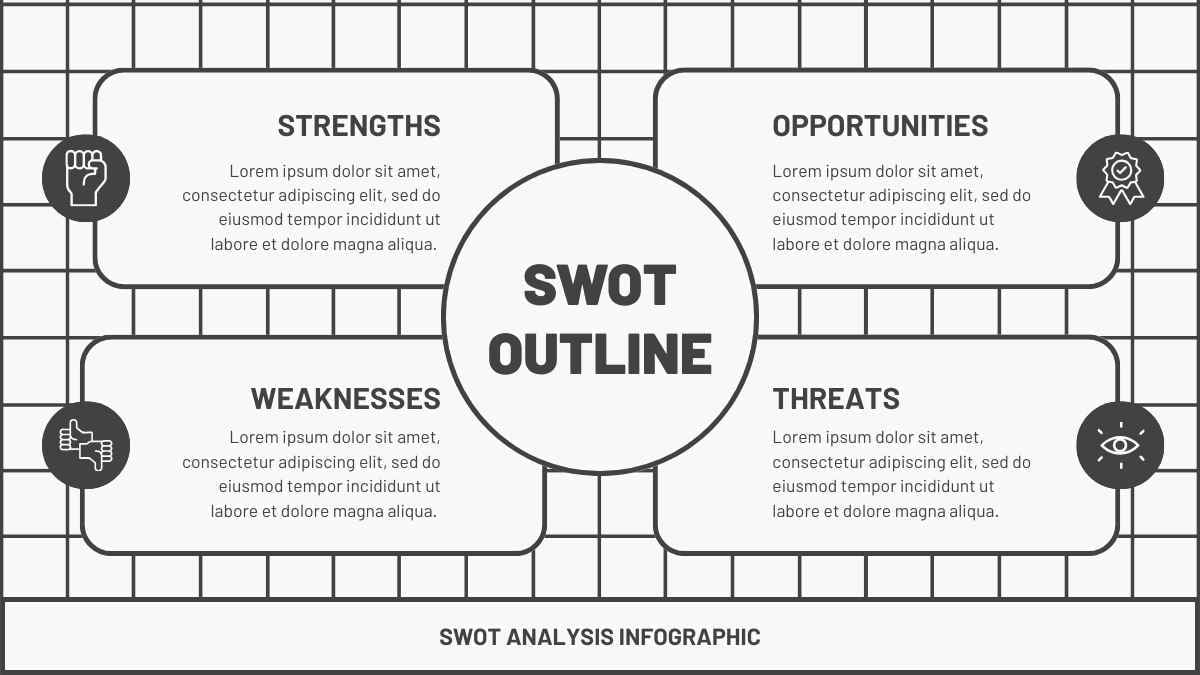 Modern Outline SWOT Analysis Preview