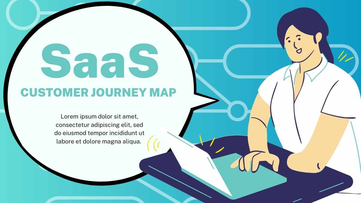 Modern SaaS Customer Journey Map Slides Preview