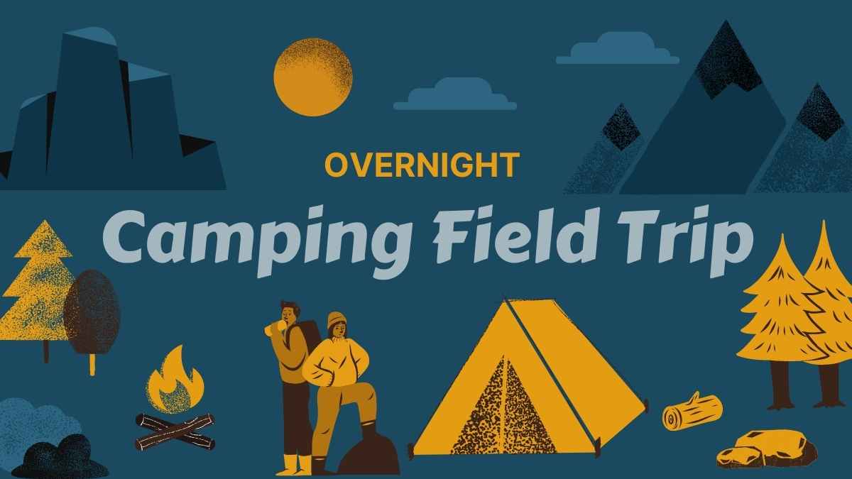 Illustrated Camping Field Trip Slides Preview