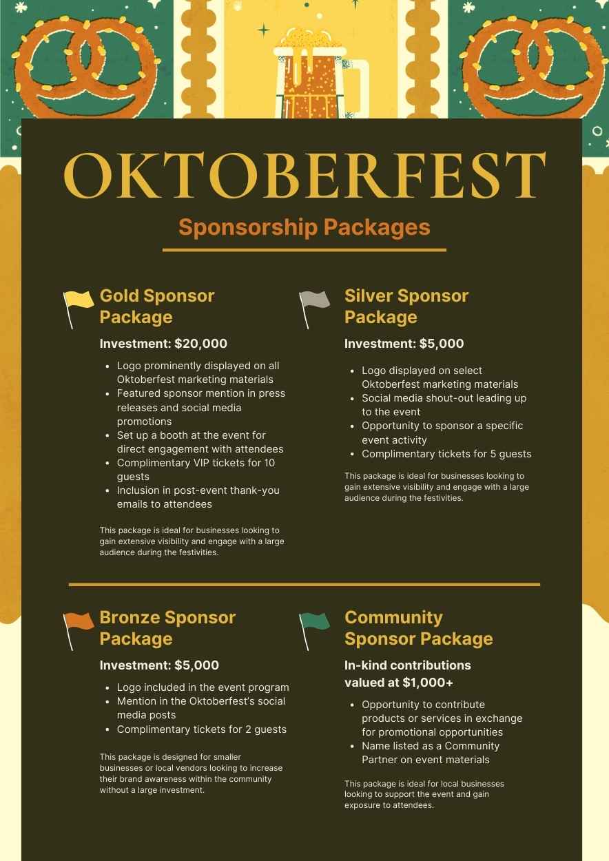 Oktoberfest Sponsorship Packages Preview