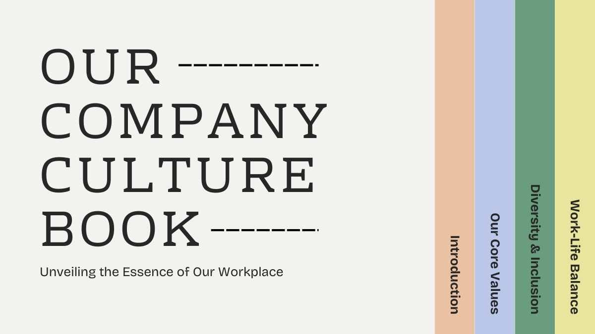 Simple Our Company Culture Slides Preview