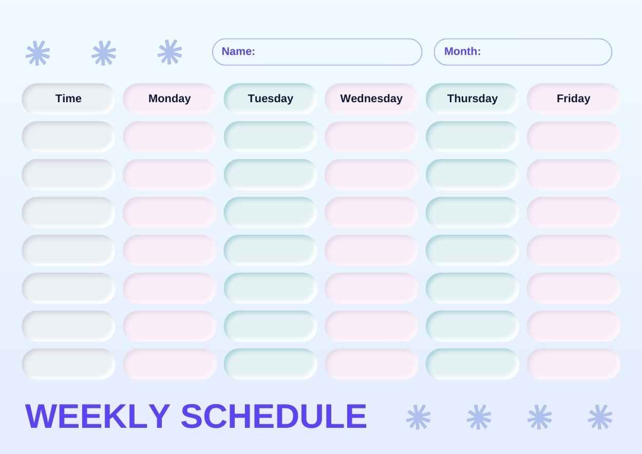 Pastel Weekly Schedule Preview